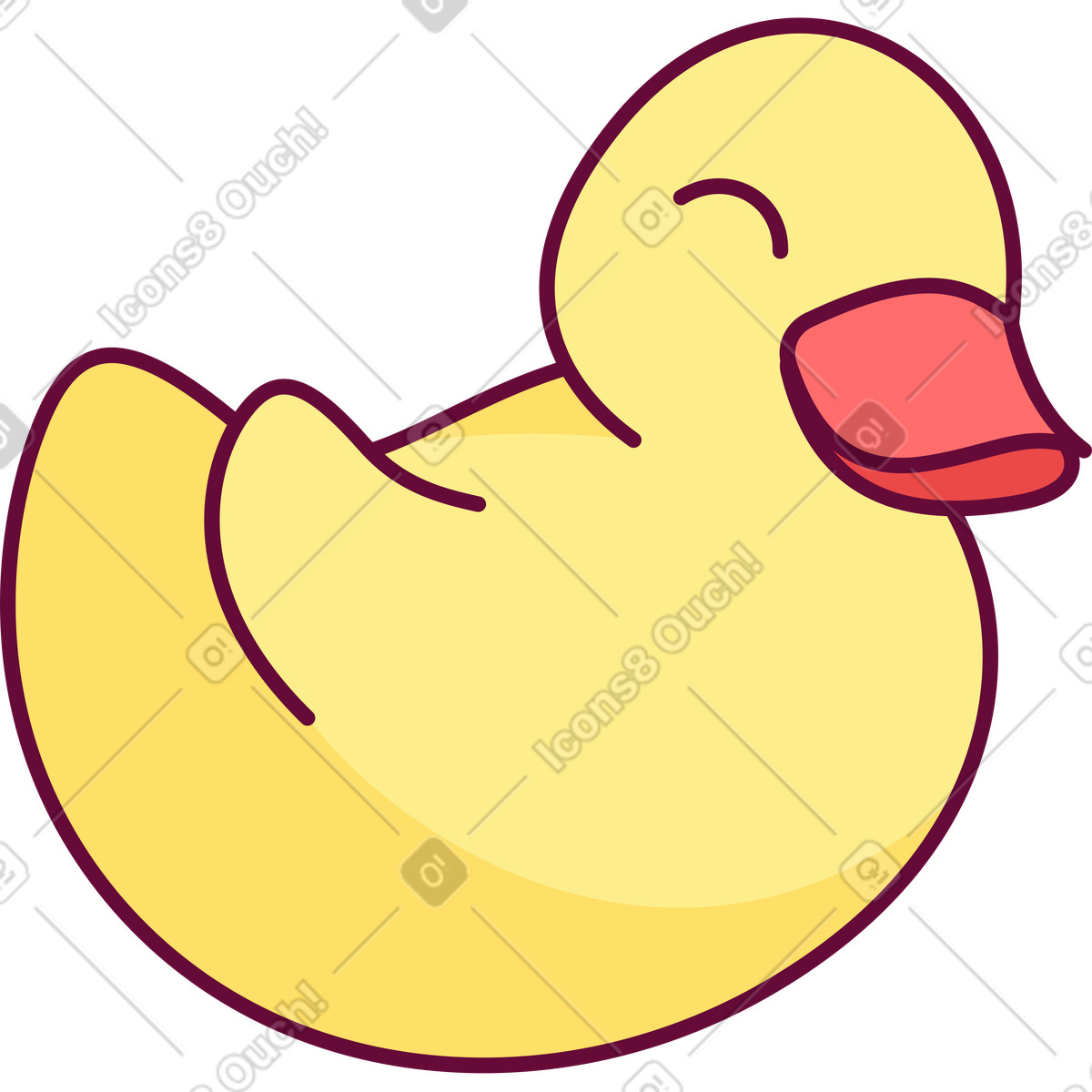 Illustration Canard en caoutchouc dans le style Handy à télécharger aux formats PNG, SVG