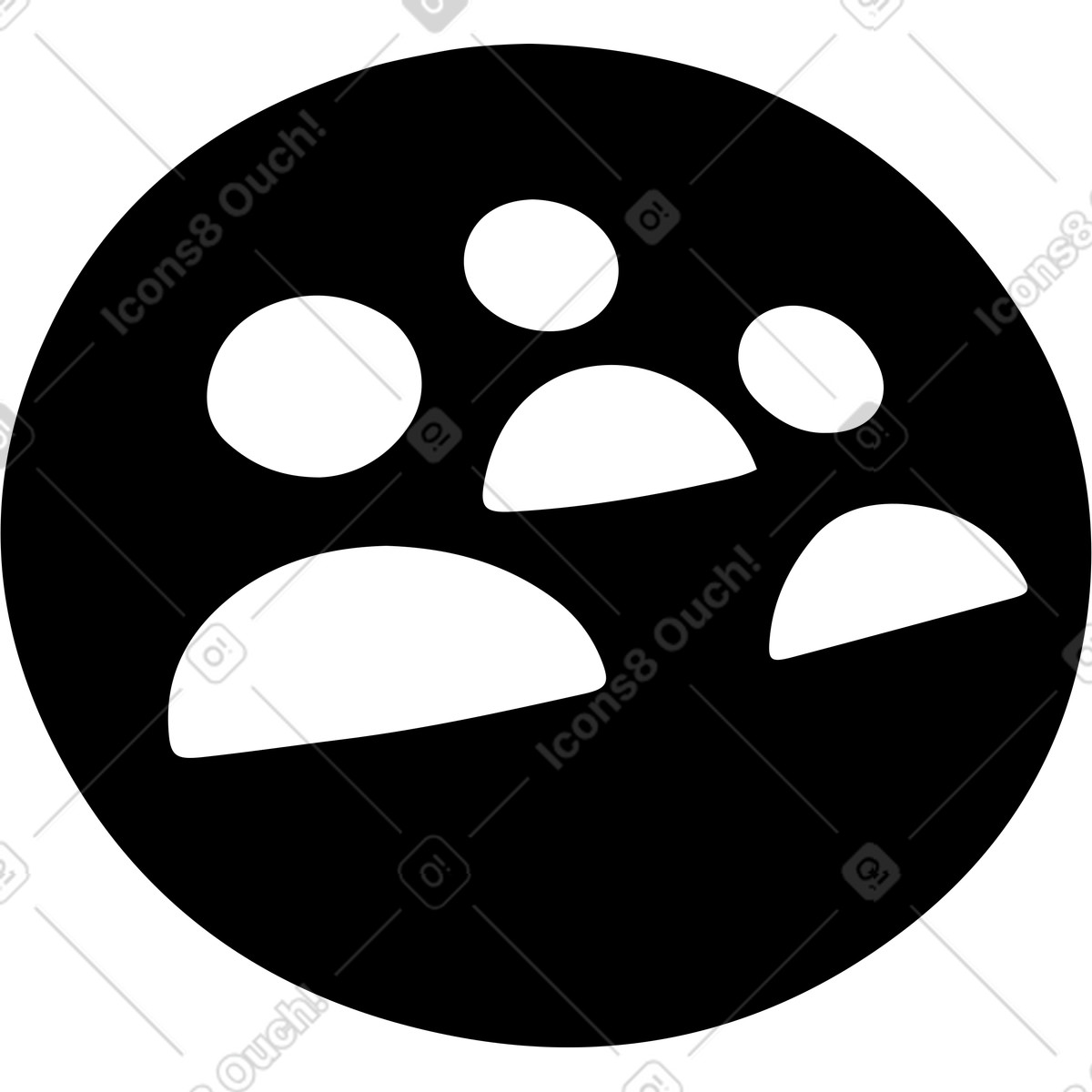 Users icon illustration in Line style download in PNG, SVG