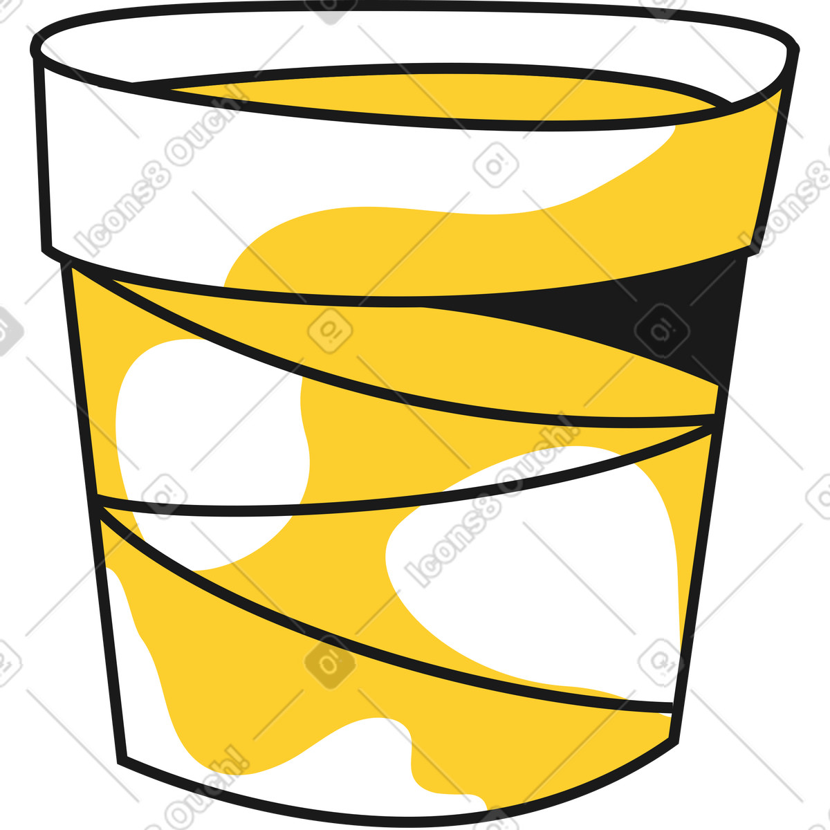 Vaso di fiori illustrazione in stile Taxi scarica in PNG, SVG