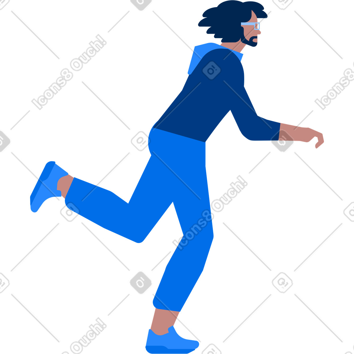 Ilustración Hombre de compras en estilo Urban a descargar en PNG y SVG