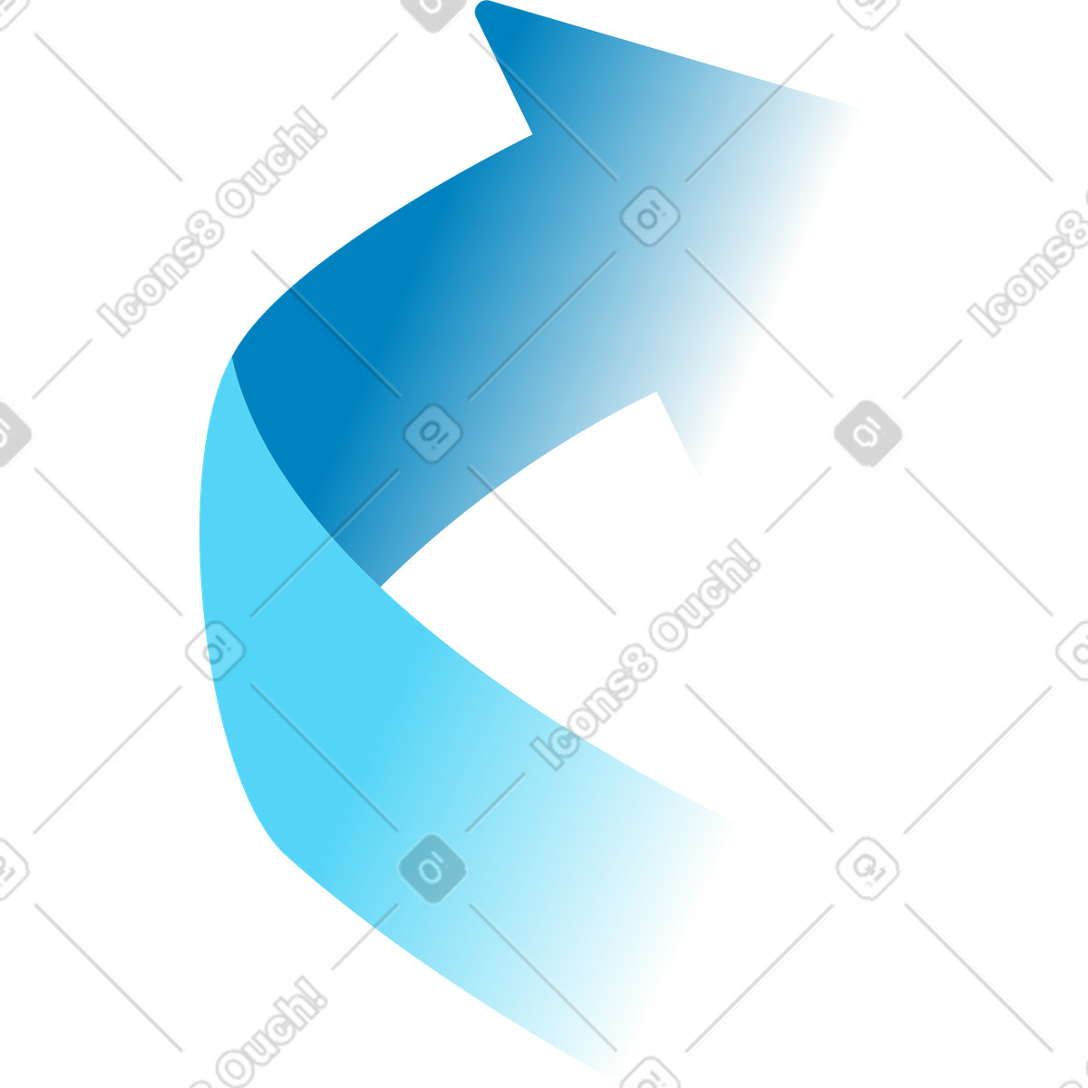 Arrow illustration in Icy style download in PNG, SVG