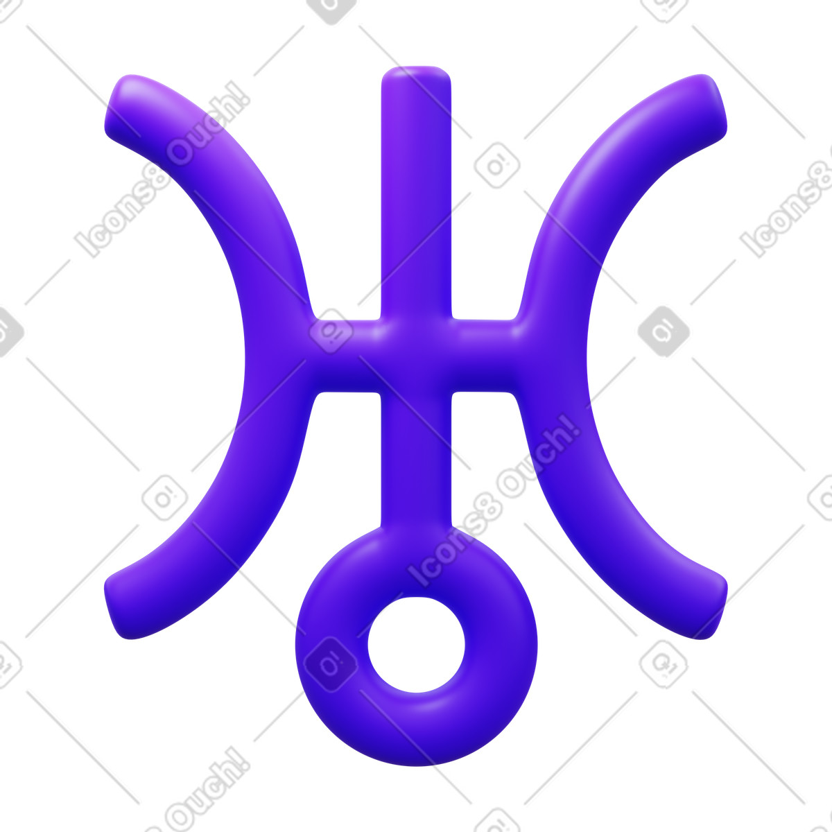3D Fluency スタイルの Uranus symbol のイラストをPNG、SVG形式でダウンロード