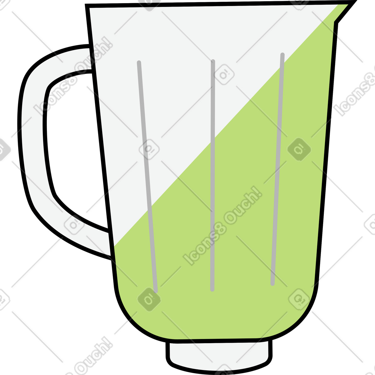 Blender cup illustration in Kindy style download in PNG, SVG