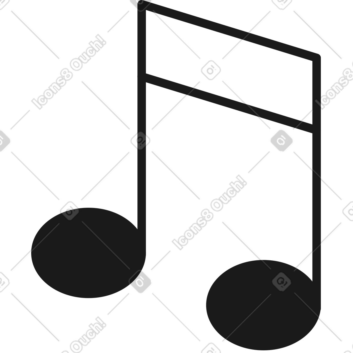 Ilustración Nota musical en estilo Taxi a descargar en PNG y SVG