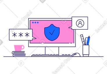 La seguridad cibernética PNG, SVG