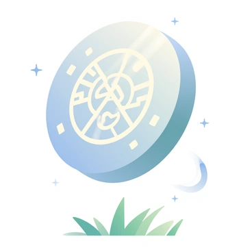 A magical hockey puck with glowing runes hovering in mid-air