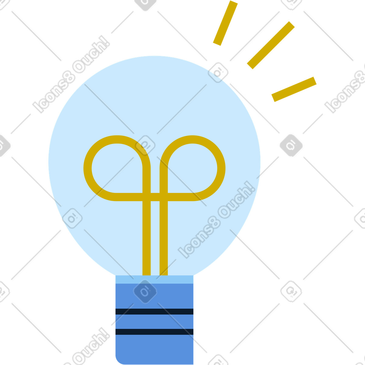 Bulb illustration in Vector style download in PNG, SVG
