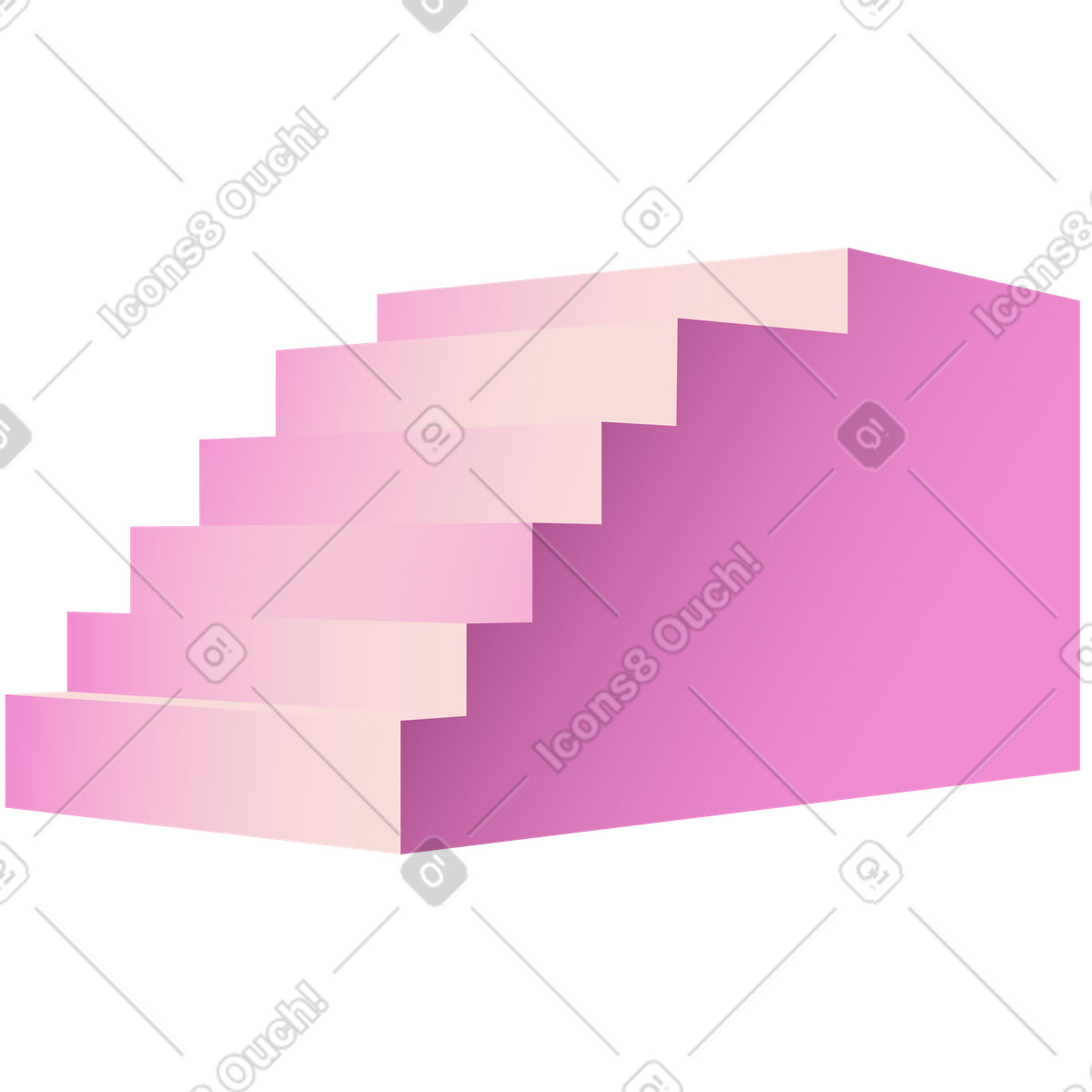 Treppe-Illustration im Levels-Stil als Download in PNG, SVG