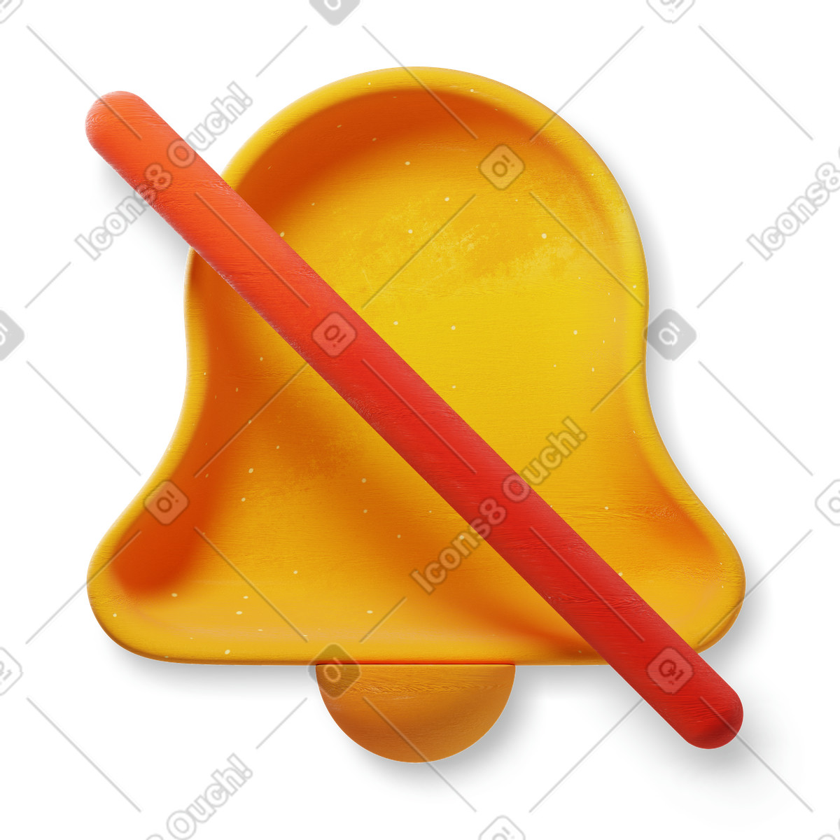 Illustration Notifications désactivées dans le style 3D Microsoft Fluent à télécharger aux formats PNG, SVG