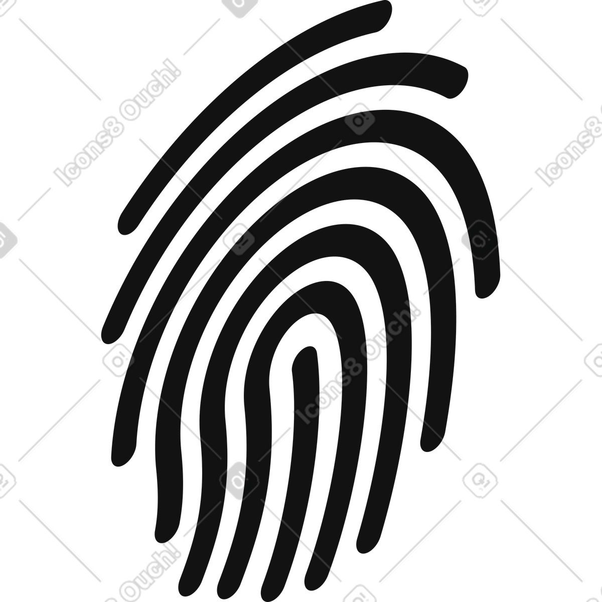 Impronta digitale illustrazione in stile Inverse scarica in PNG, SVG