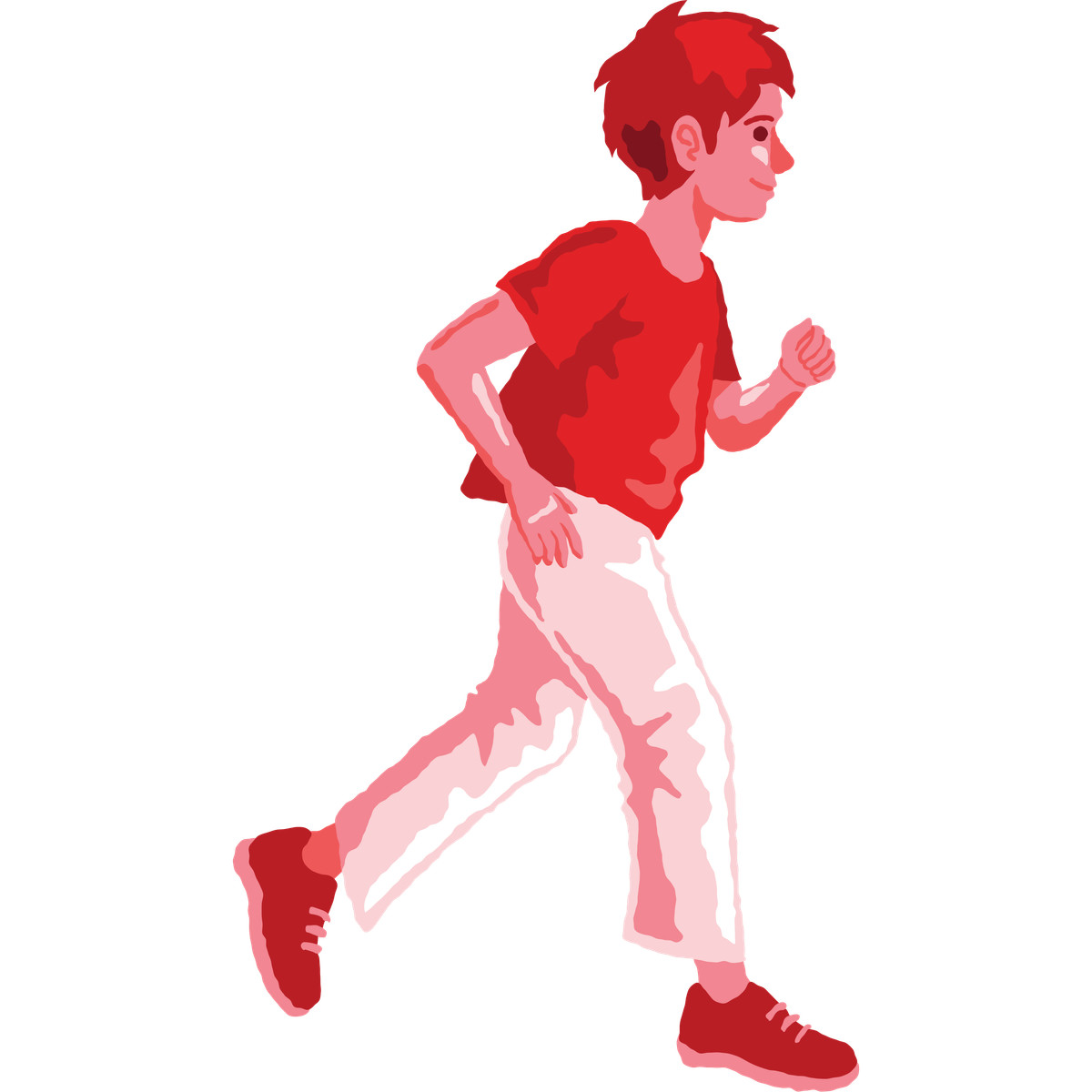 Boy running-Illustration im Cherry-Stil als Download in PNG, SVG