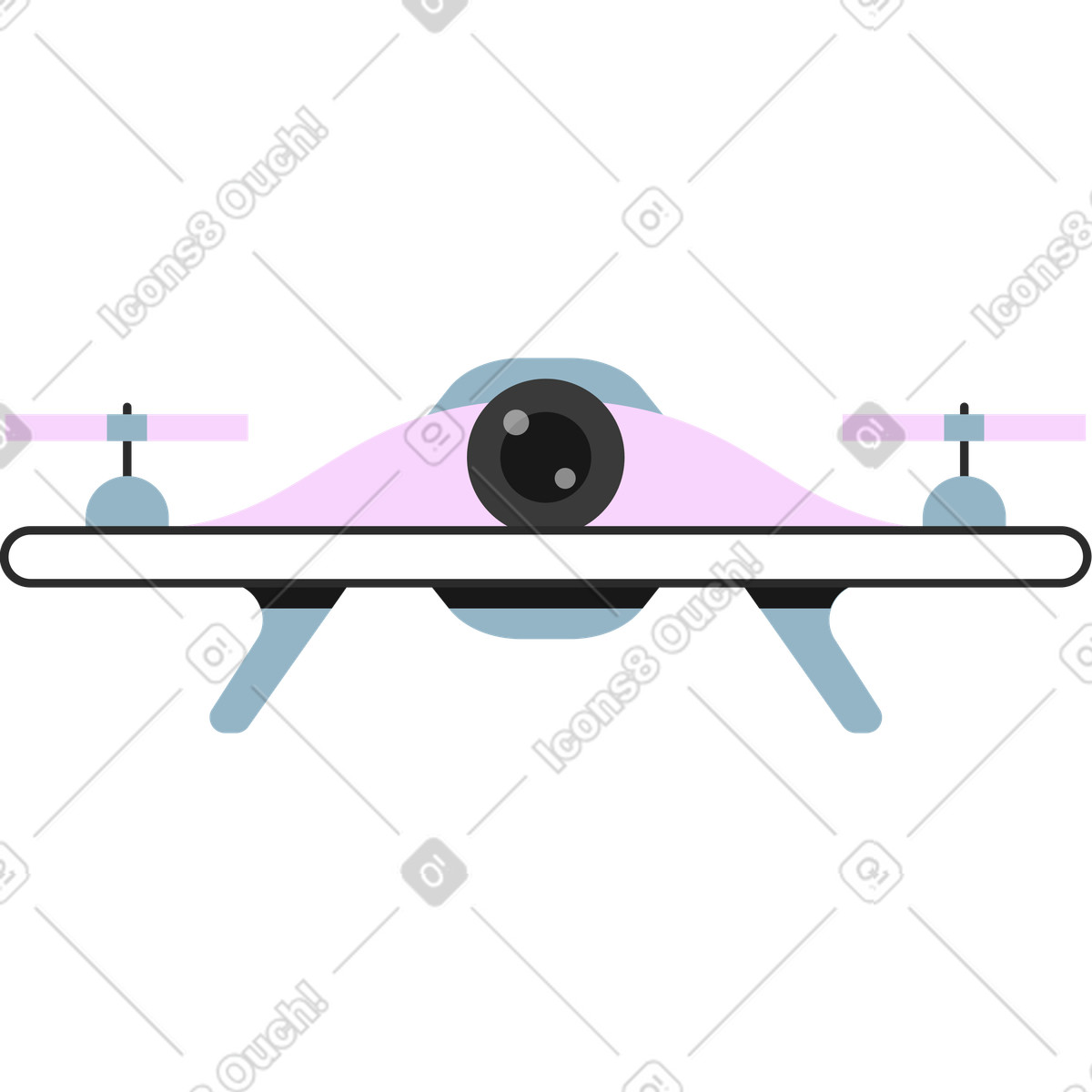 Illustration Drone dans le style Marginalia à télécharger aux formats PNG, SVG