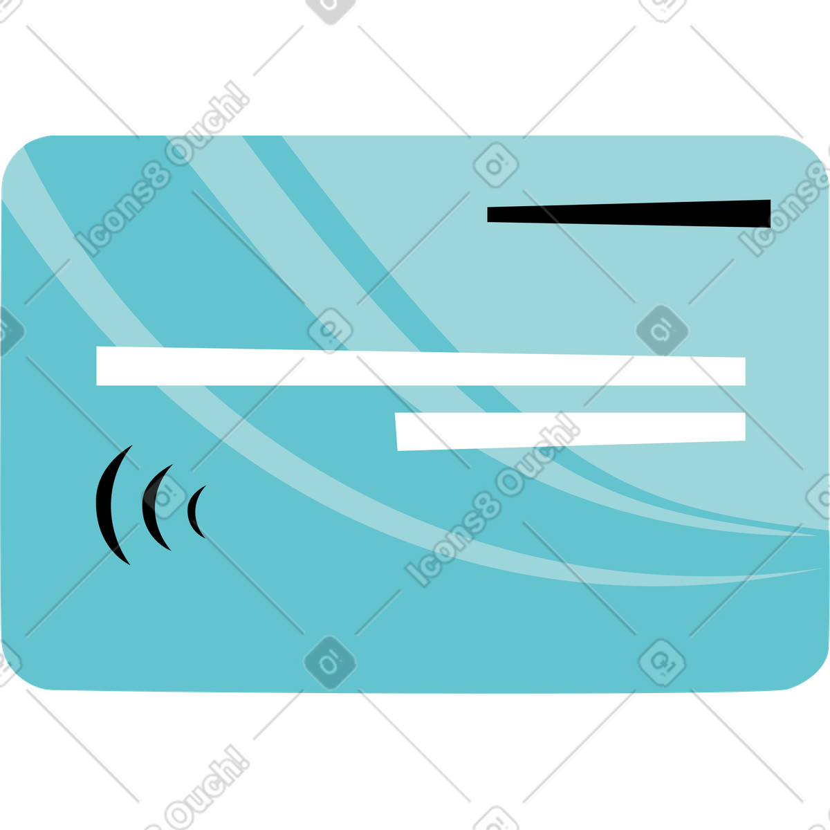 Ilustración Tarjeta bancaria para pago en estilo Lagom a descargar en PNG y SVG