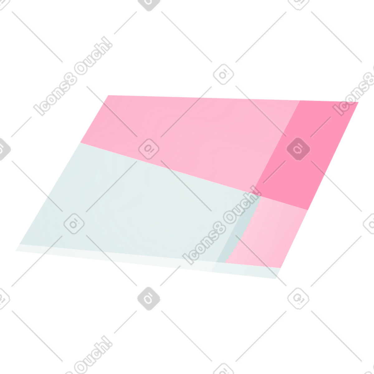 Rectangle pink illustration in Dynamic style download in PNG, SVG
