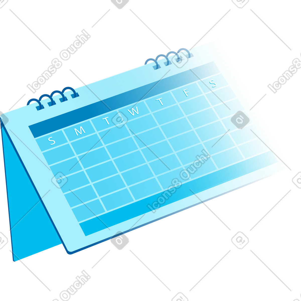 Calendario illustrazione in stile Icy scarica in PNG, SVG