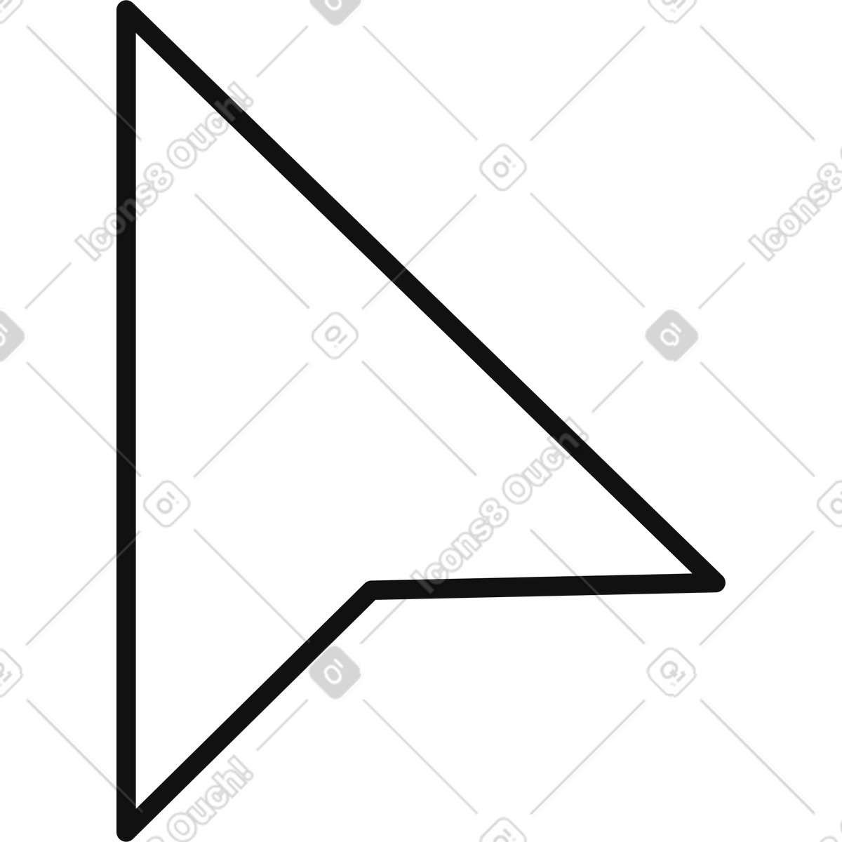 Main 스타일의 Cursor arrow pointer icon for user interface and web navigation 일러스트레이션 PNG, SVG 다운로드