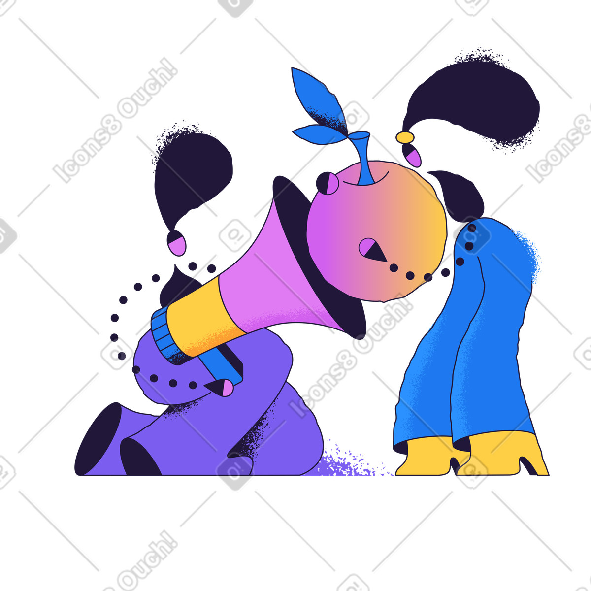 Ilustración Sin comentarios en estilo Conifer a descargar en PNG y SVG