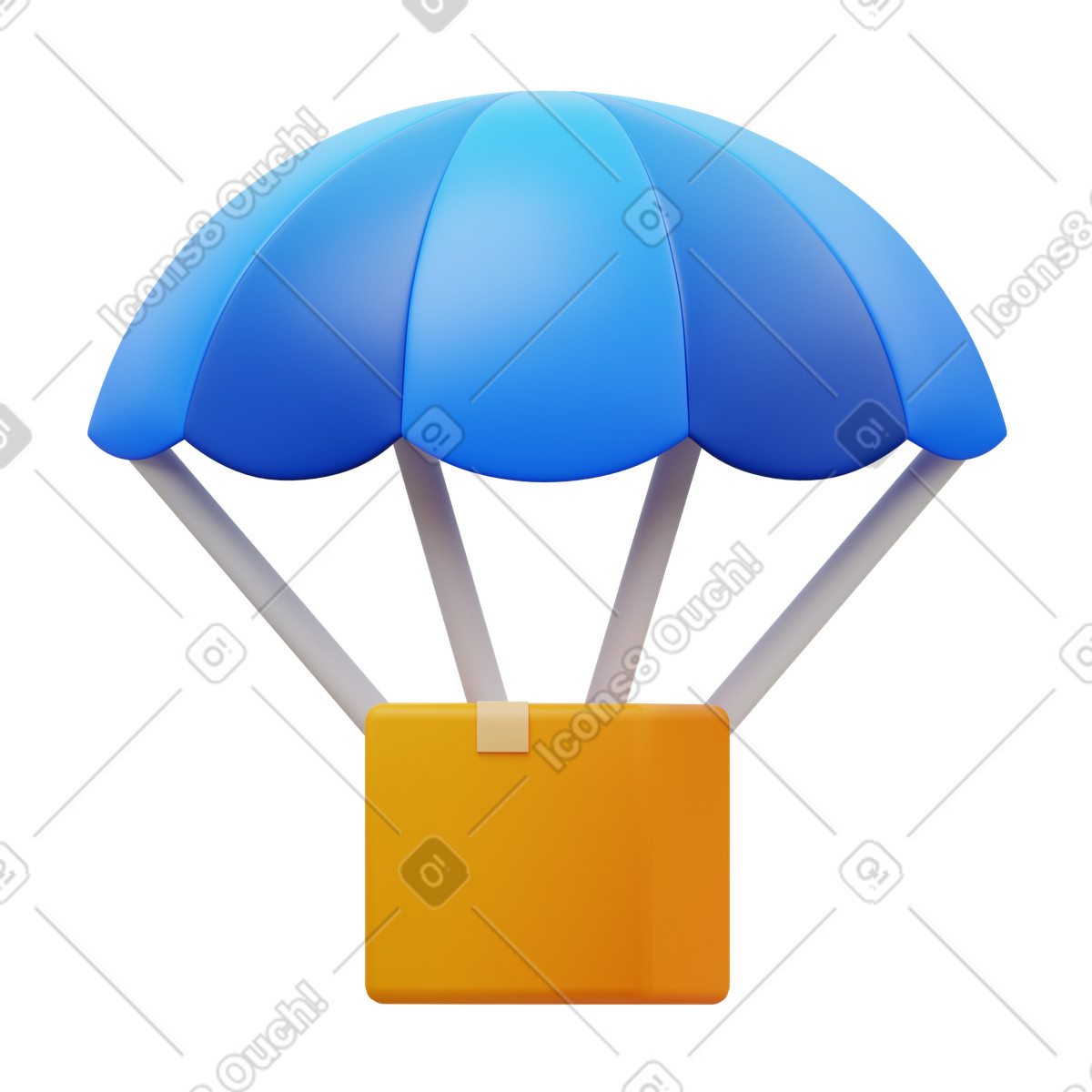 Drop shipping illustration in 3D Fluency style download in PNG, SVG