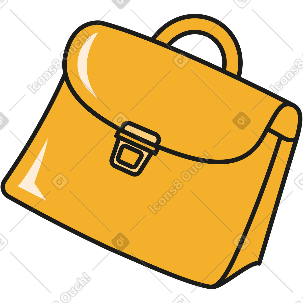 Rubber スタイルの Briefcase のイラストをPNG、SVG形式でダウンロード