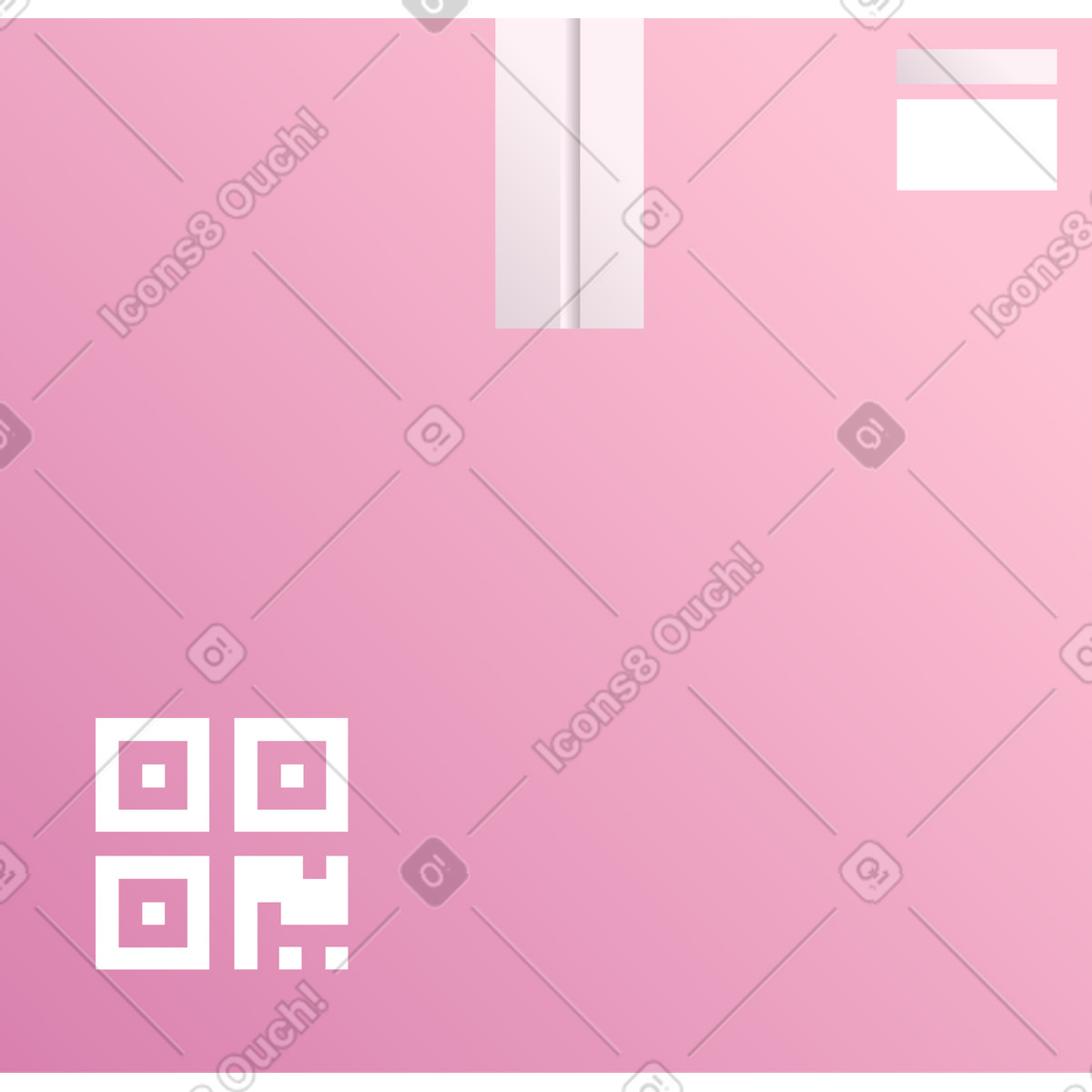 Scatola rosa illustrazione in stile Silky scarica in PNG, SVG