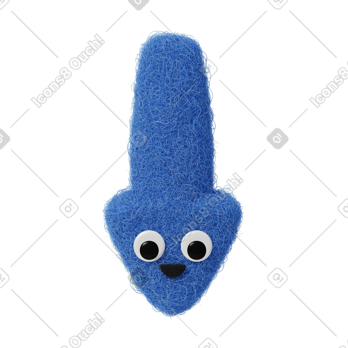 Fuzzy 스타일의 Blue down arrow 일러스트레이션 PNG, SVG 다운로드