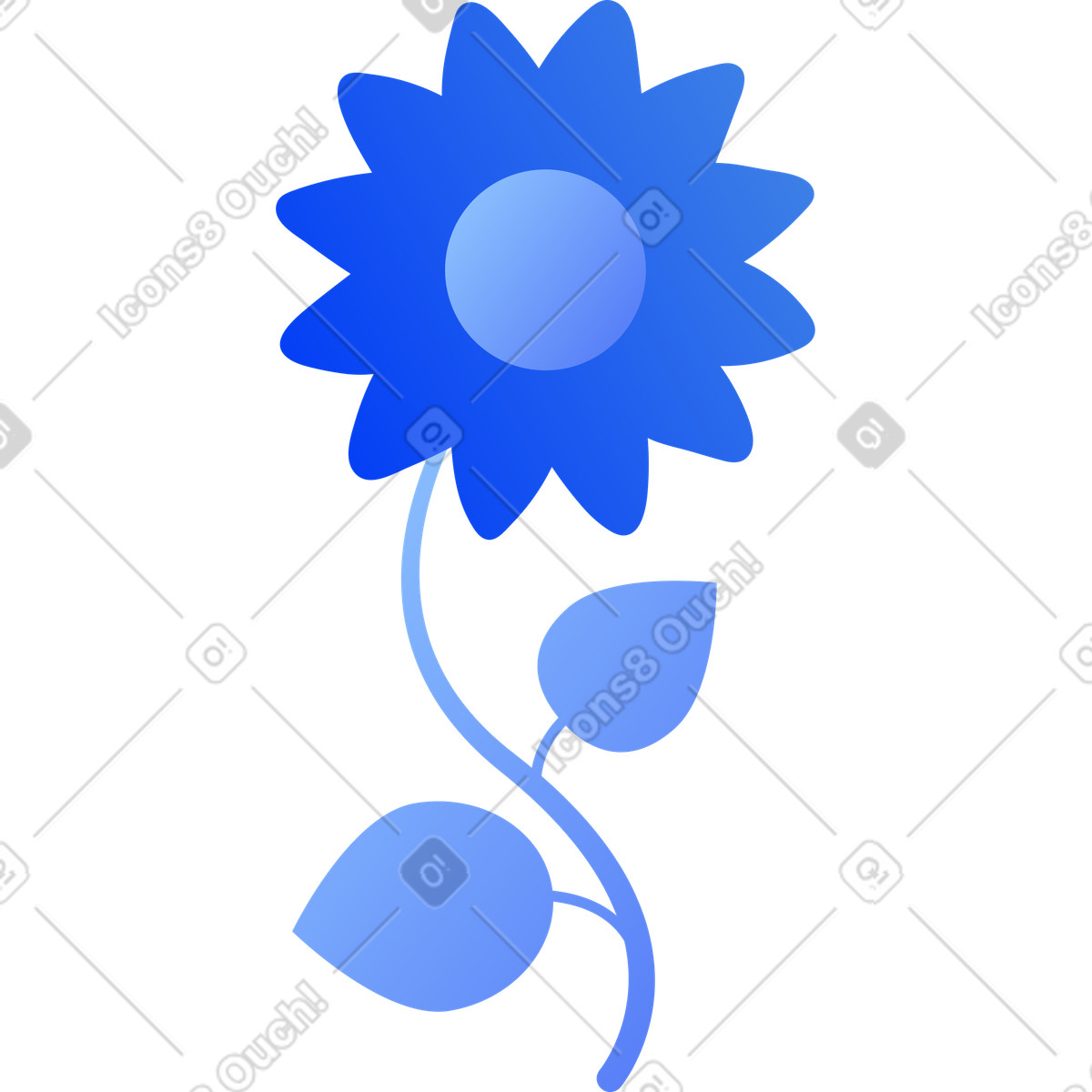 Buddy 스타일의 꽃 일러스트레이션 PNG, SVG 다운로드