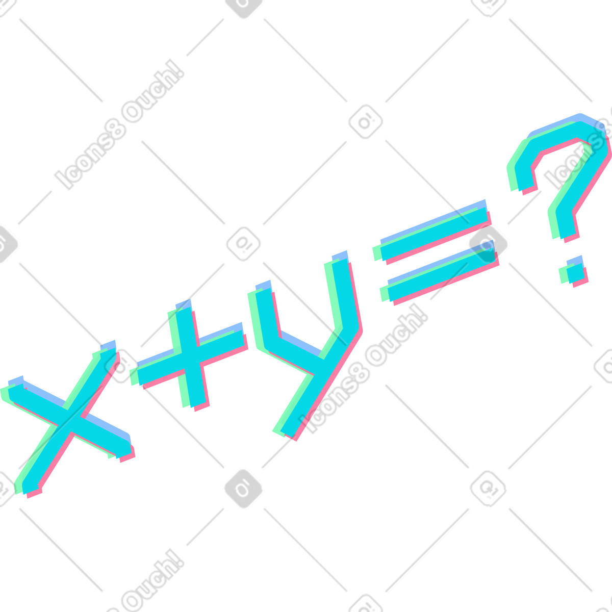 Formula illustration in Neon style download in PNG, SVG