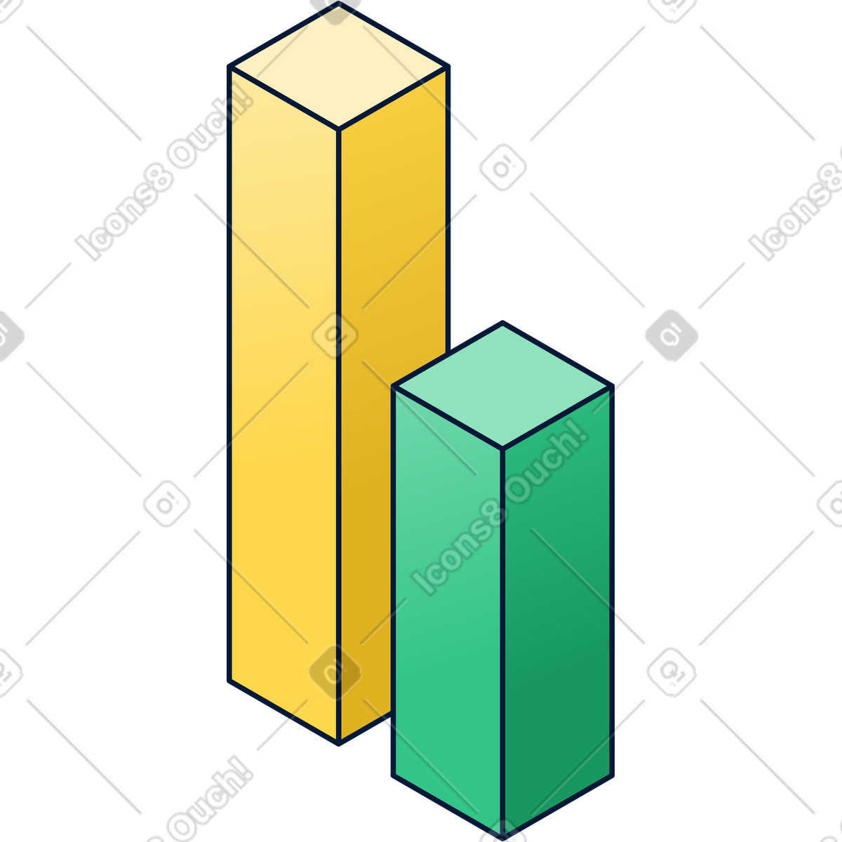 Colorful bars illustration in Neat style download in PNG, SVG