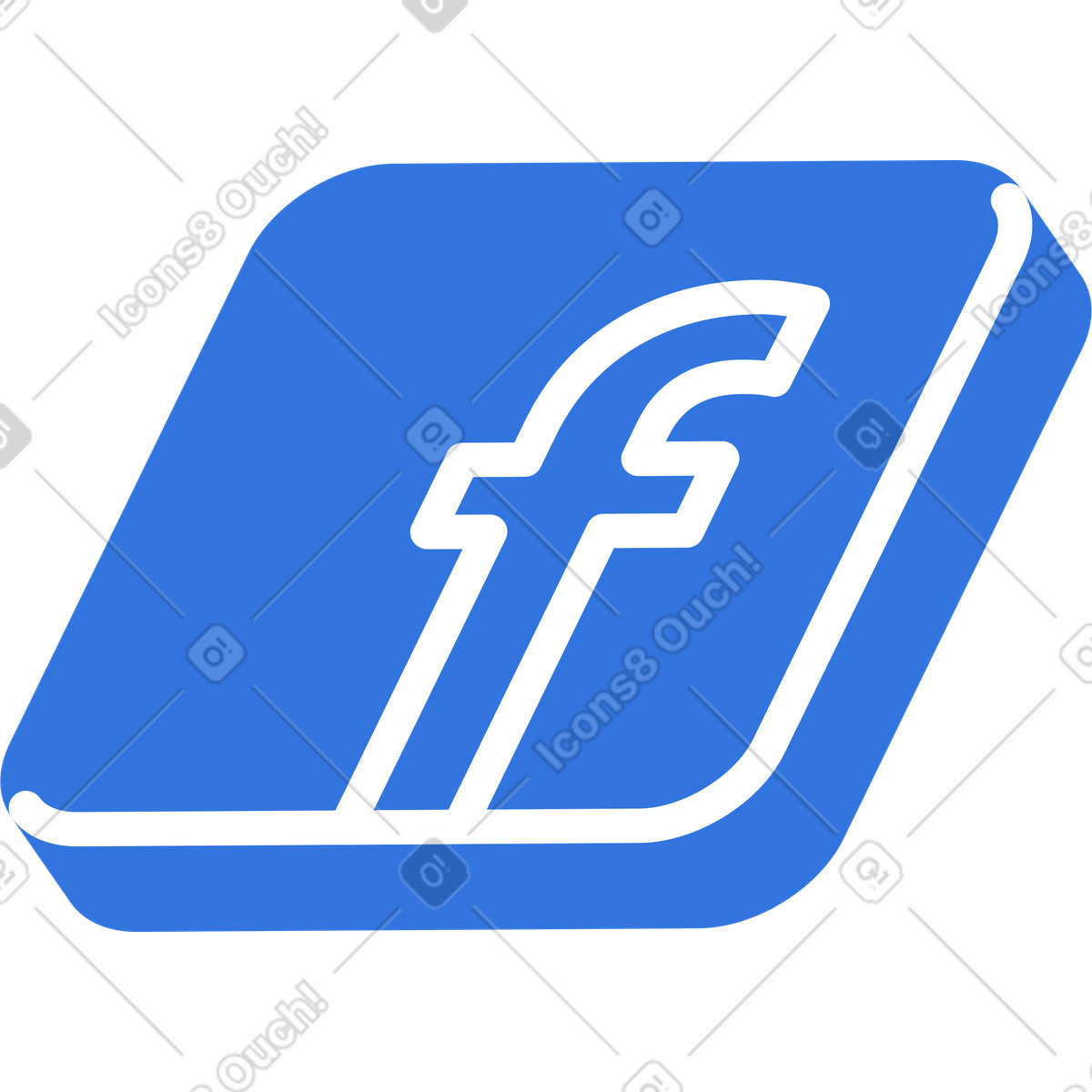 Icona del logo di facebook illustrazione in stile Sky scarica in PNG, SVG