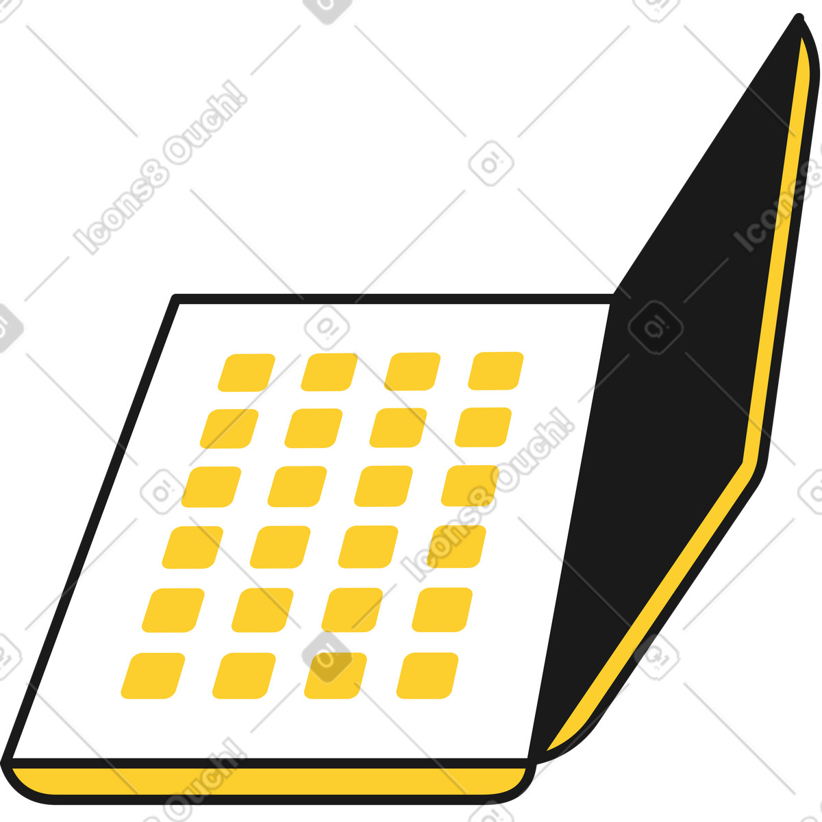 Ilustração de Computador portátil em no estilo Taxi para baixar em PNG, SVG