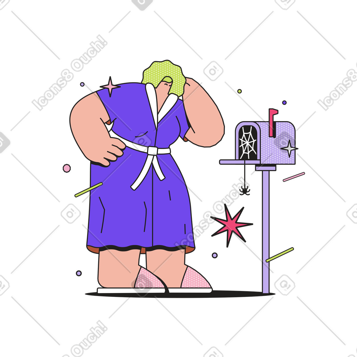 Ilustración Ningún mensaje en estilo Dazzle a descargar en PNG y SVG