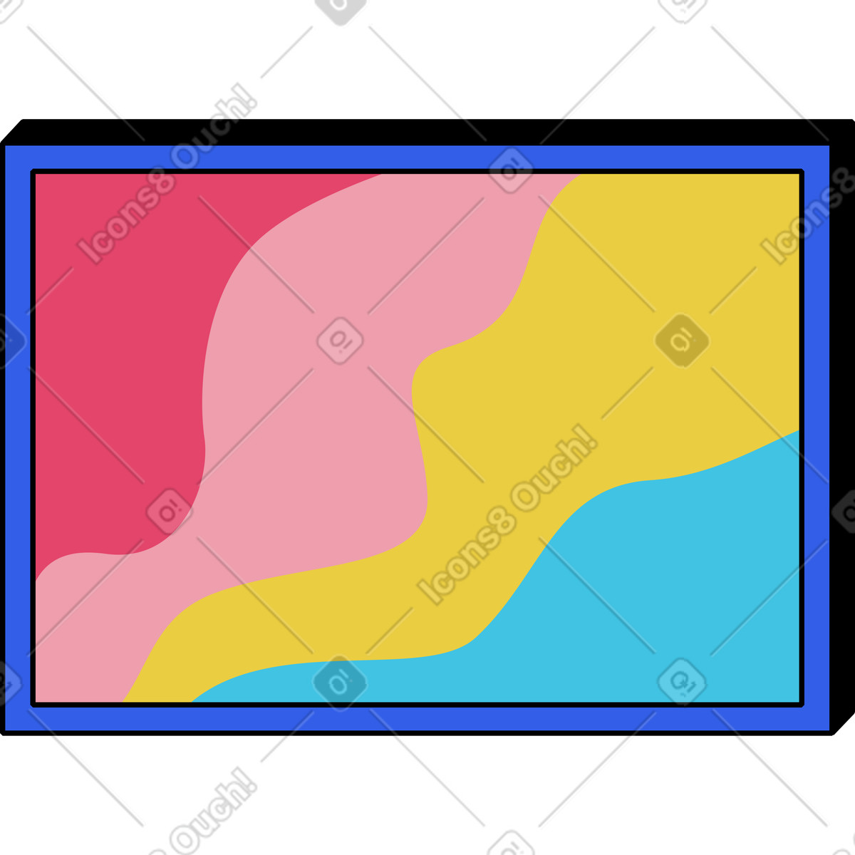 Illustration Tableau noir de l'école dans le style Memphis à télécharger aux formats PNG, SVG