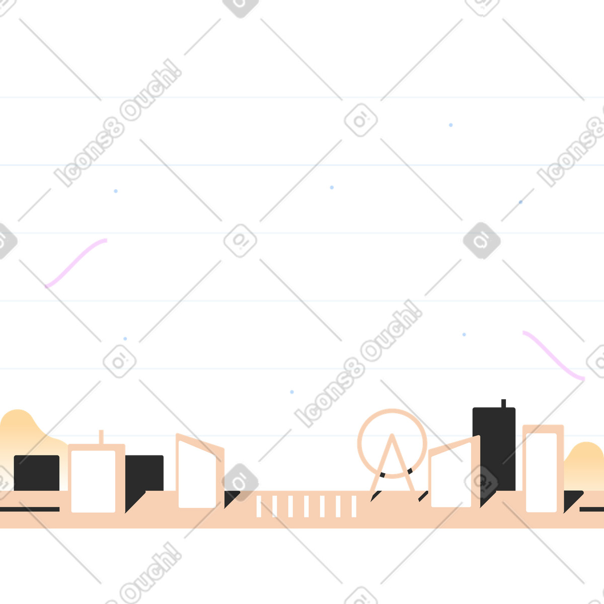 下载 Marginalia 风格的 市 插画，支持 PNG、SVG 格式