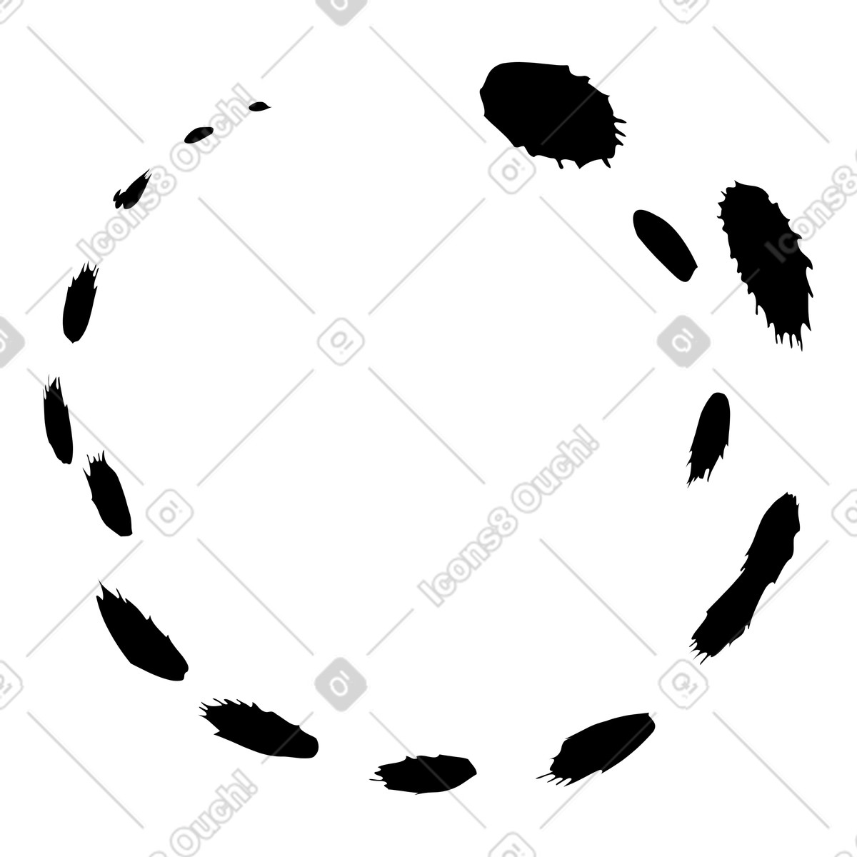 Ilustración Tinta redonda en estilo Twirl a descargar en PNG y SVG