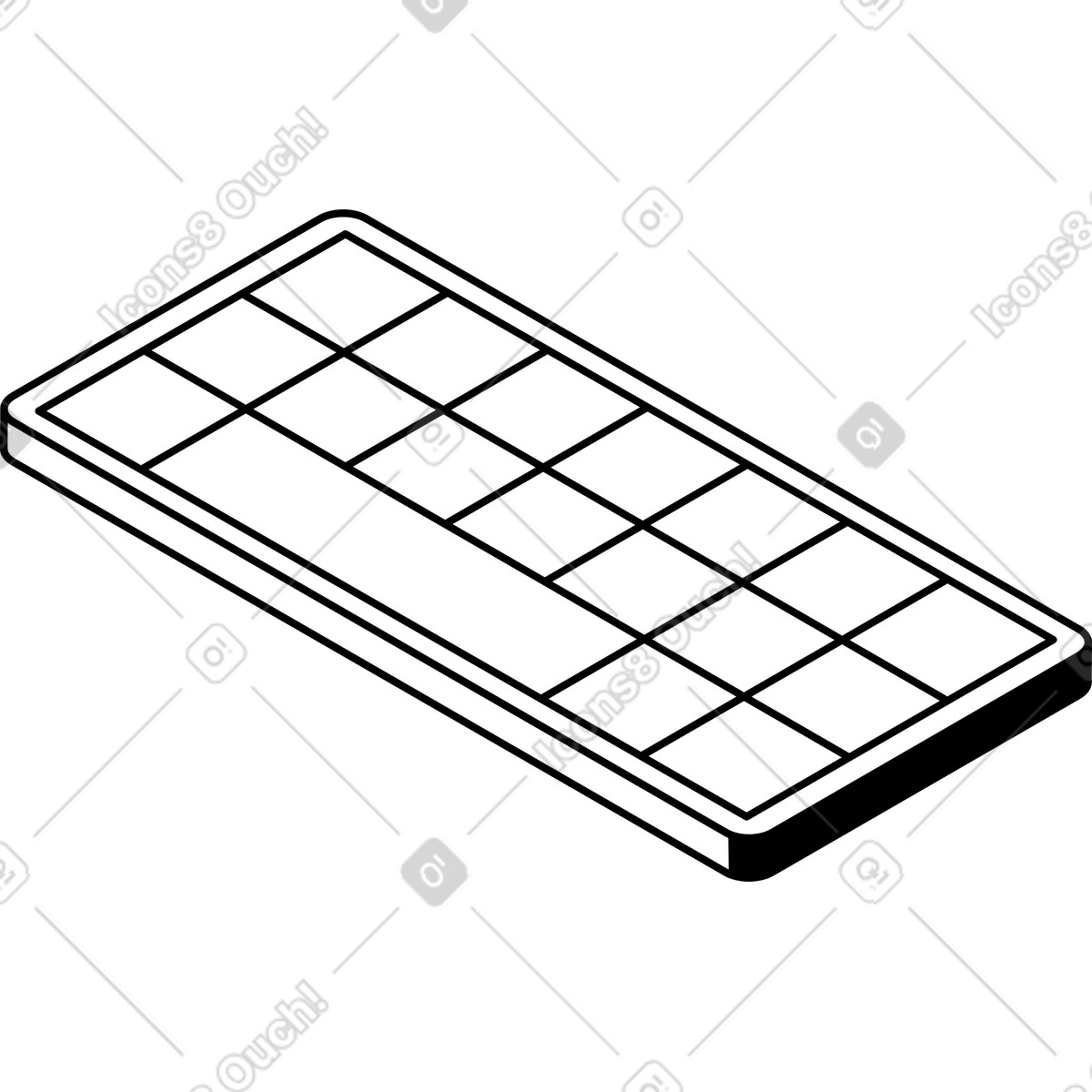 Small computer keyboard illustration in Isometric style download in PNG, SVG