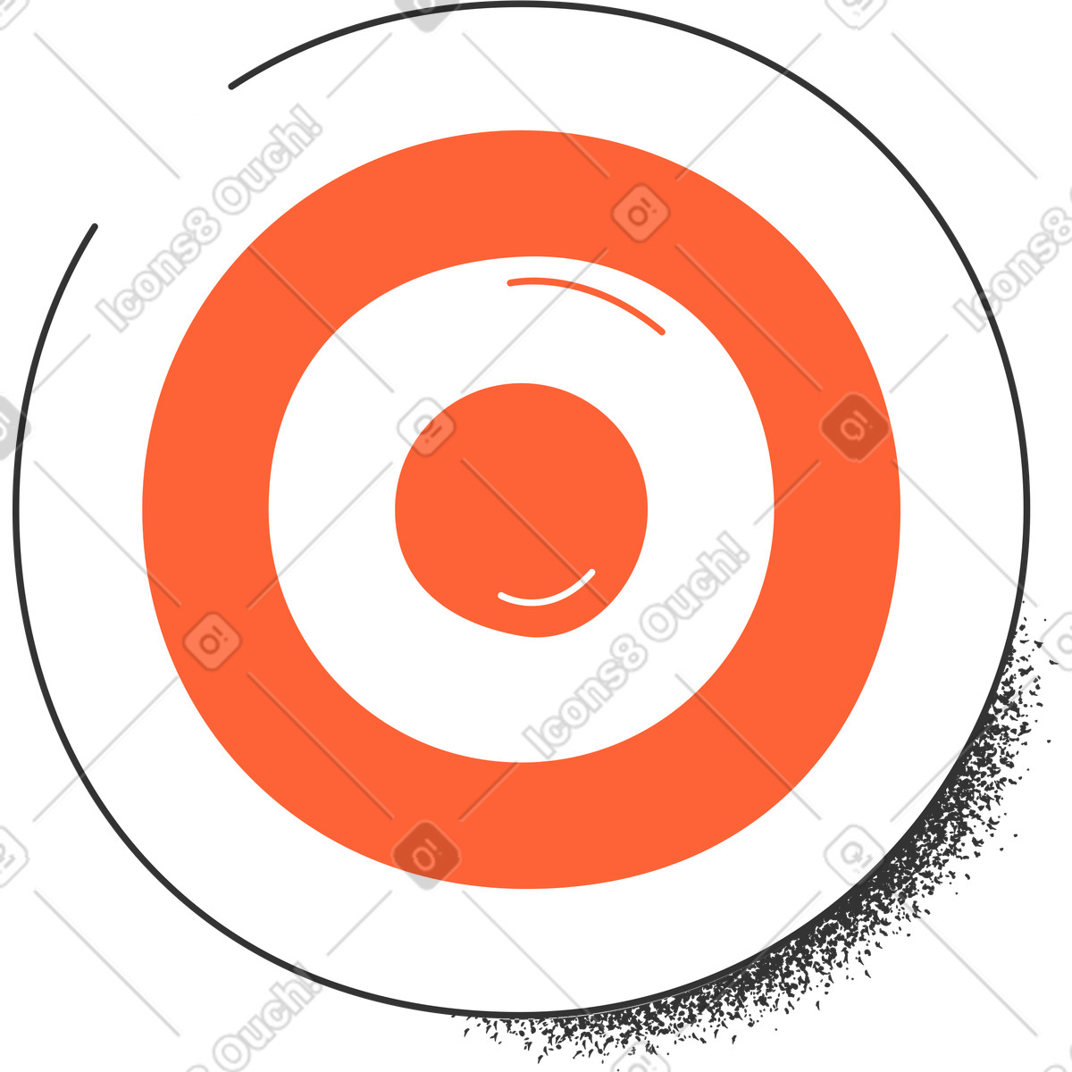 Target illustration in Crayon style download in PNG, SVG