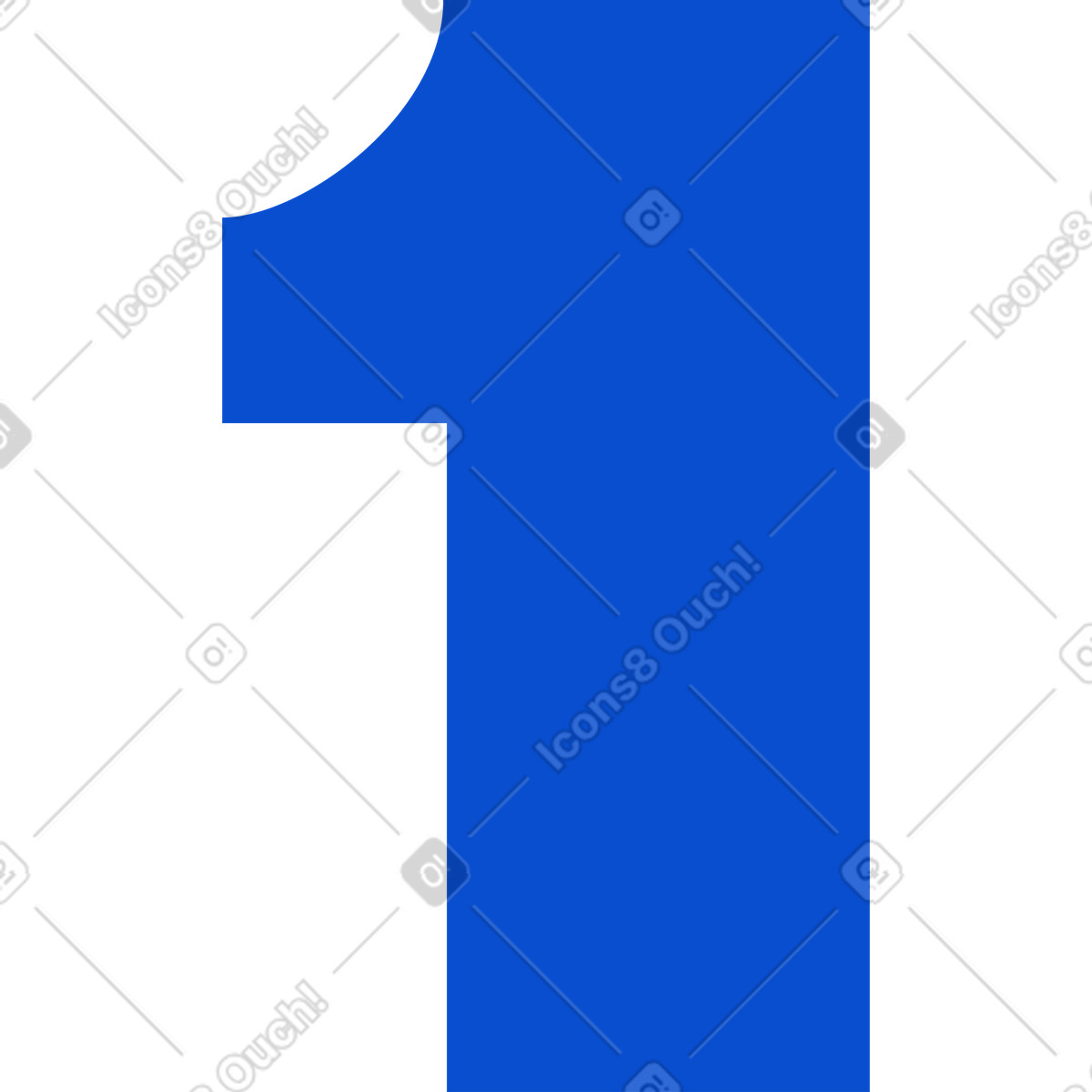 Illustration Numéro un dans le style Tiny à télécharger aux formats PNG, SVG