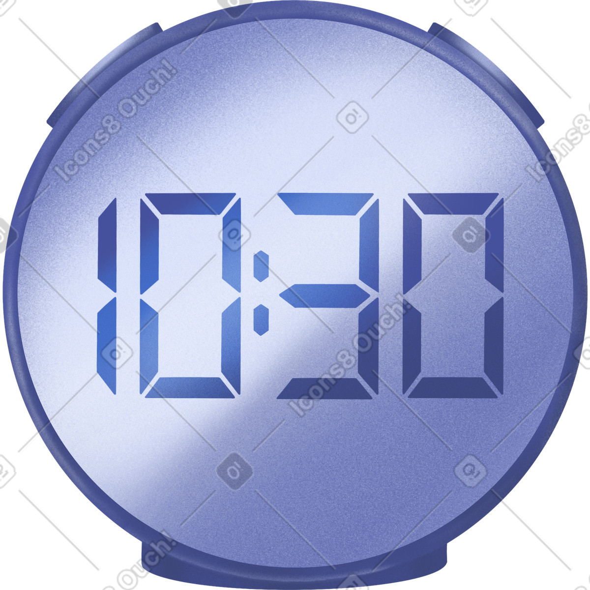 Electronic desktop clock illustration in Smart style download in PNG, SVG