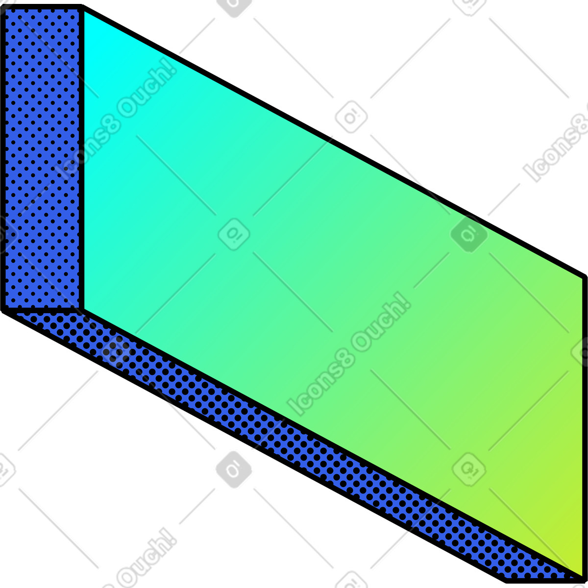Block illustration in Memphis style download in PNG, SVG
