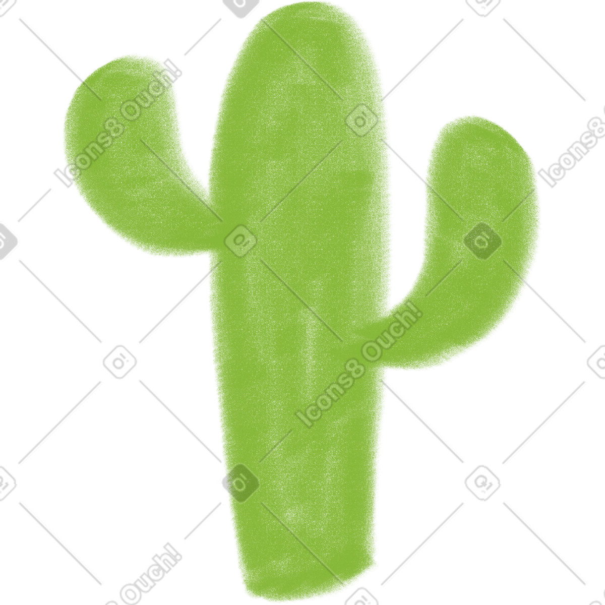 Ilustração de Green cactus em no estilo Doodle para baixar em PNG, SVG