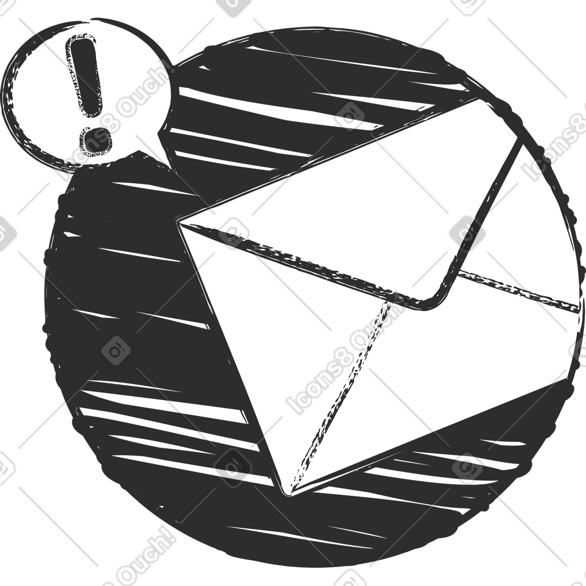 Mail icon illustration featuring clipart graphics for various uses