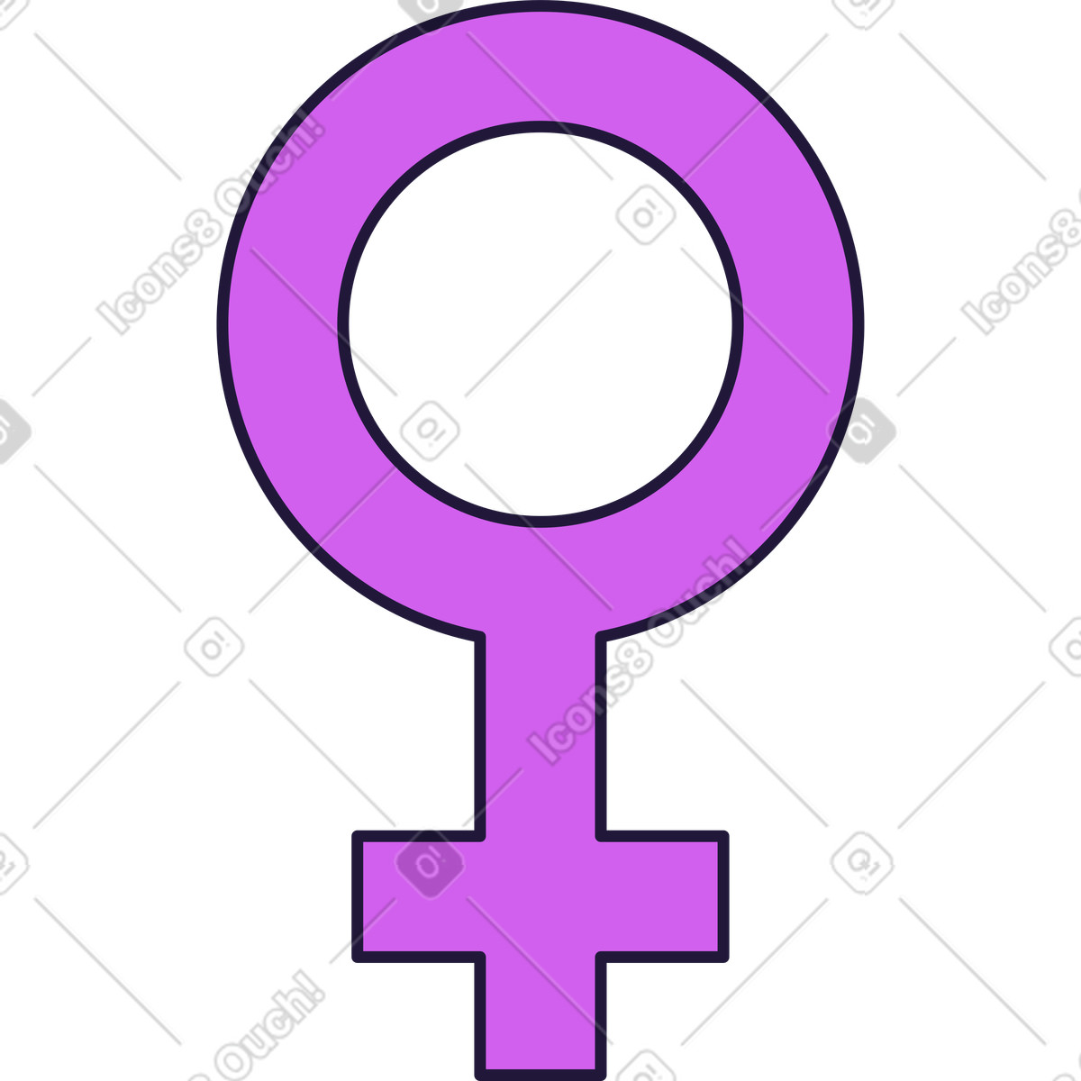 Segno femminile illustrazione in stile Conifer scarica in PNG, SVG