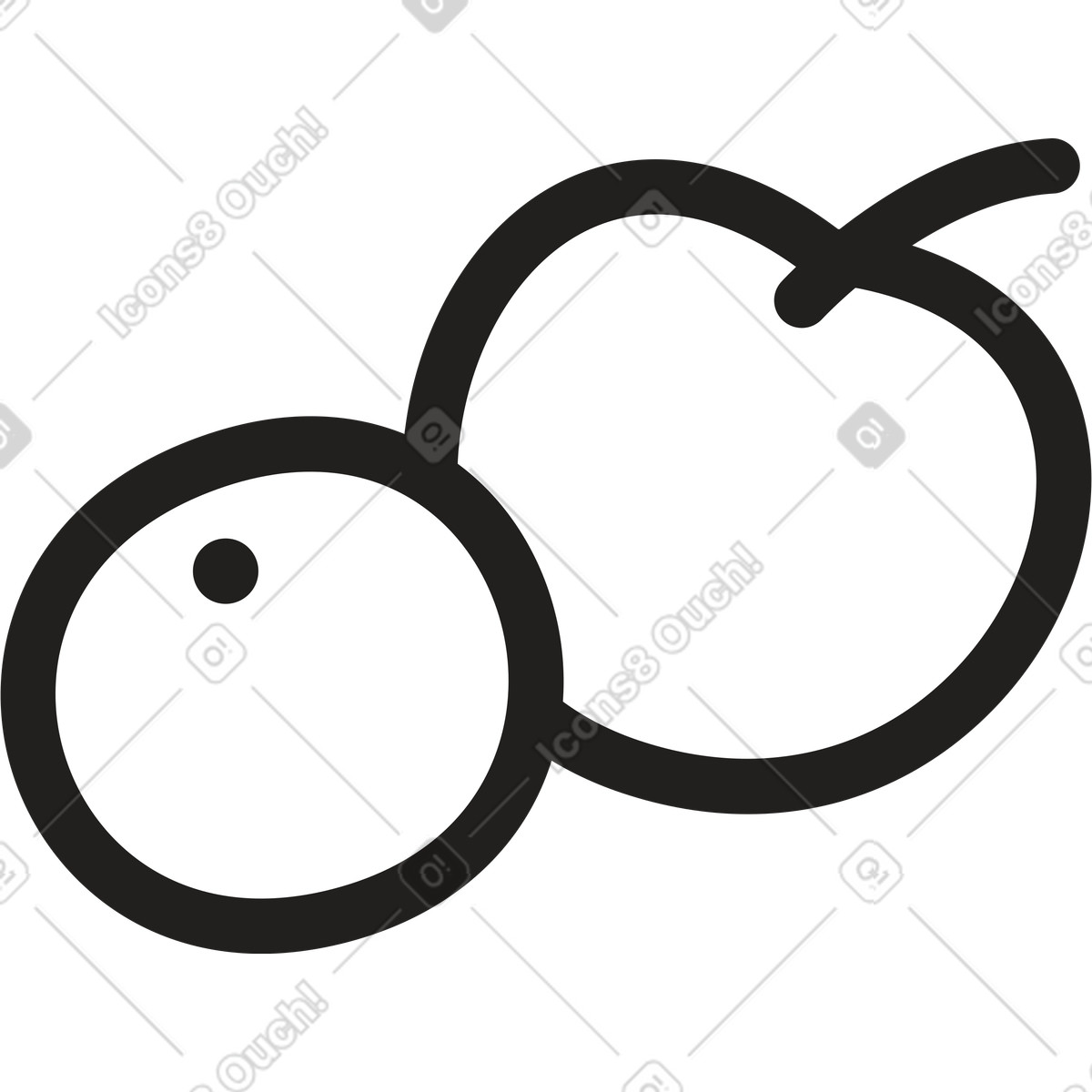Fruits illustration in Little style download in PNG, SVG