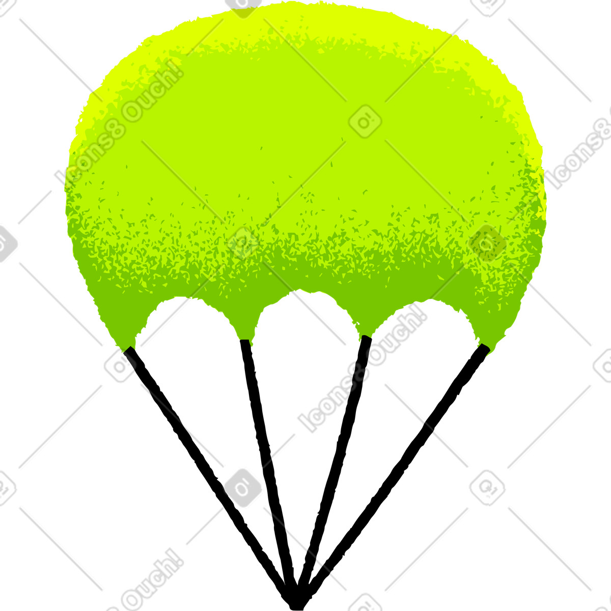 Ilustración Paracaídas en estilo Mirage a descargar en PNG y SVG