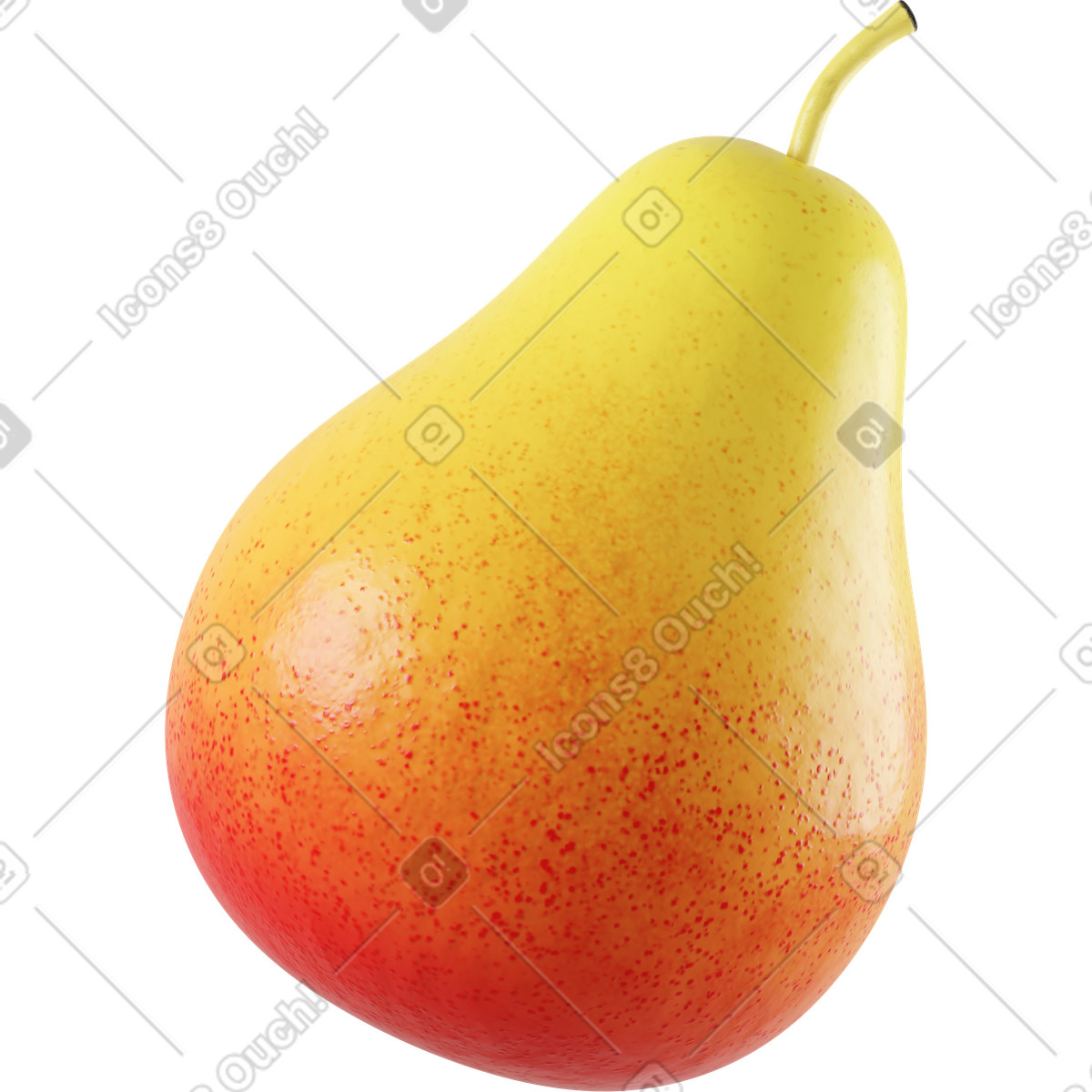 Illustration Pear dans le style 3D Business à télécharger aux formats PNG, SVG