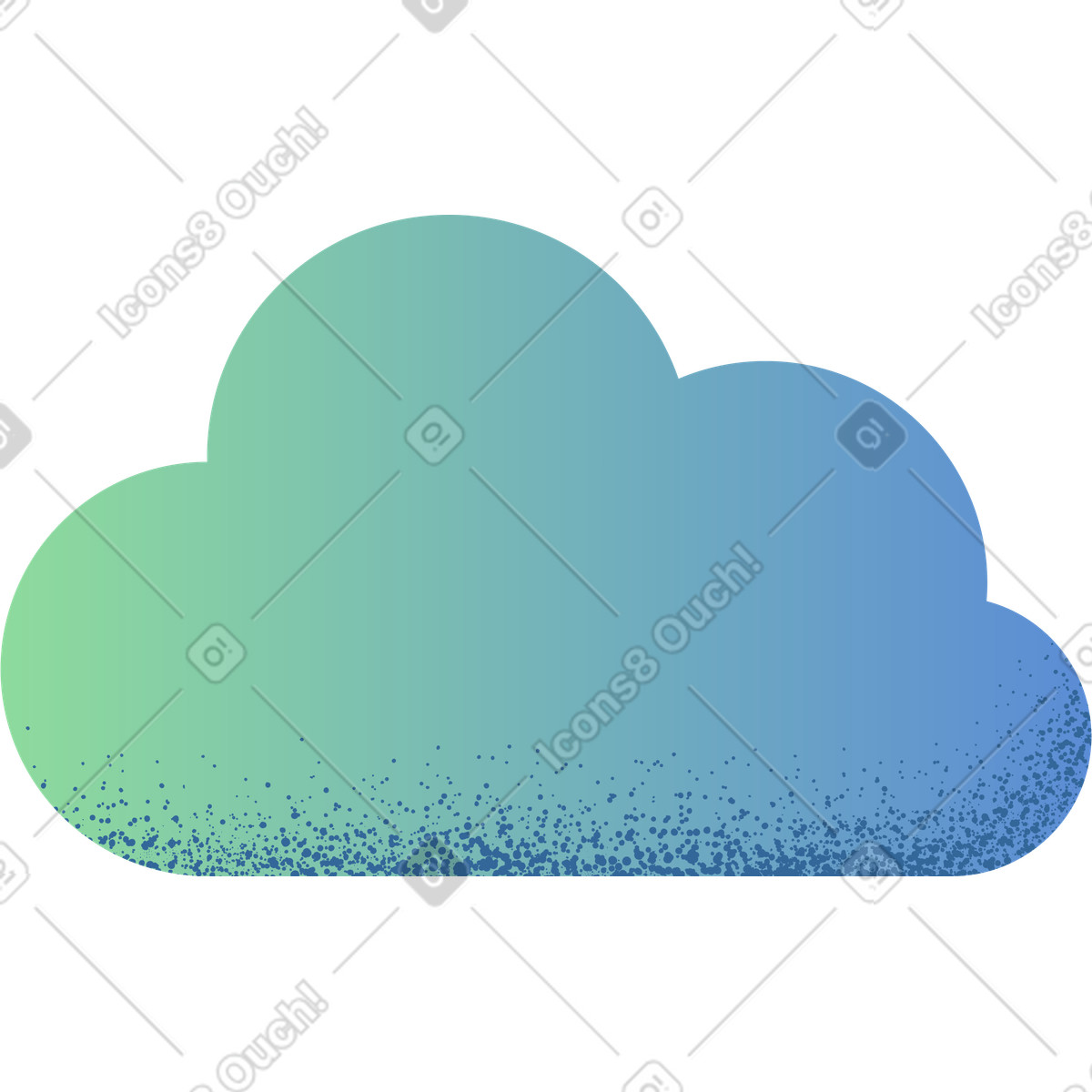 Nuvola illustrazione in stile Pale scarica in PNG, SVG