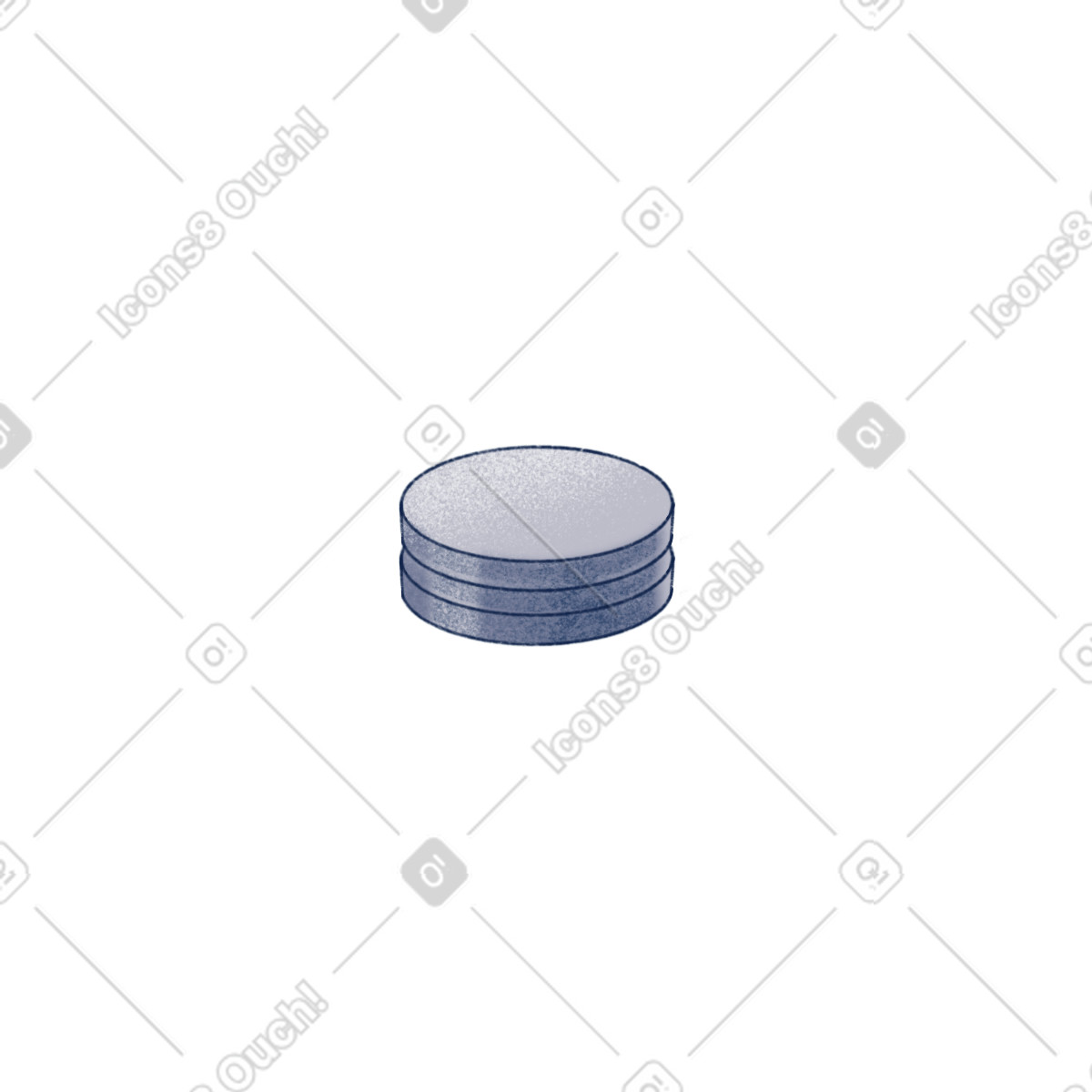 Haze スタイルの Stack of coins のイラストをPNG、SVG形式でダウンロード