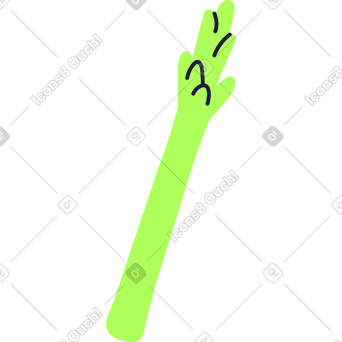 Illustration Asperges dans le style Mellow à télécharger aux formats PNG, SVG