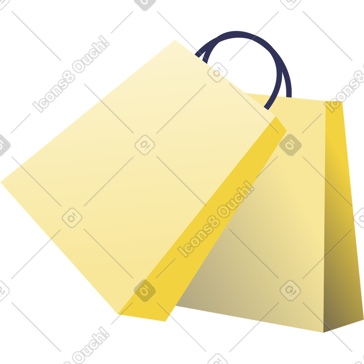 Papiertüten einkaufen-Illustration im Beam-Stil als Download in PNG, SVG