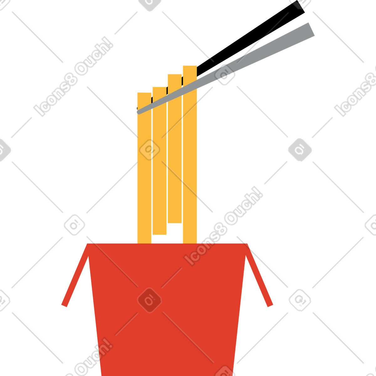 下载 Burgundy 风格的 面条 插画，支持 PNG、SVG 格式